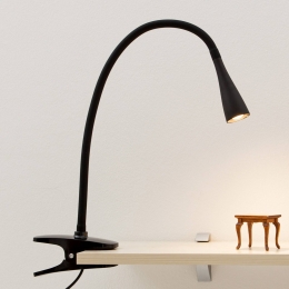 LindbyLEDklemlampBarishoogte44cmzwart3000K