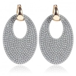 OvaledasmesoorbellenCillaJewelsGrijsGoudkleruig