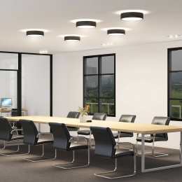 ArcchioLEDplafondlampVanidazwart40cmomhoogomlaag