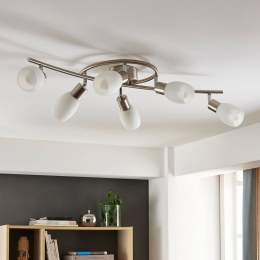 LindbyspotArda75cm6-lampsnikkelglasE14