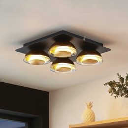 LindbyplafondlampErin4-lamps30cmzwartgoudglas