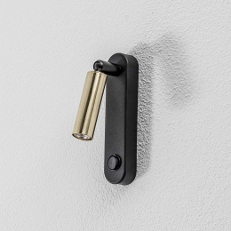 TKLightingWandlampEnzoLongzwart-goud22cmverstelbaarG9