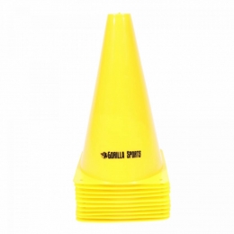 -SetVan10Pionnen-Geel-23cm-BuitenSporten-GorillaSports