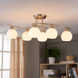 LindbyplafondlampSvean6-lampswitglaslengte75cm