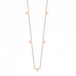 CillaJewelsdameskettingEdelstaalVerguldRoseDriehoek