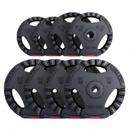 HalterschijvenSet-Bundel-275kg-GripperKunststof-30mm-GorillaSports