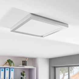 ArcchioSolvieLEDplafondlampzilverhoekig30x30cm