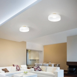 FabasLuceLEDplafondlampLunarwitglas42cmCCTdimbaar