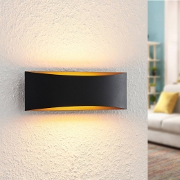 ArcchioLEDwandlampJelle27cmzwartgoudomhoogomlaag