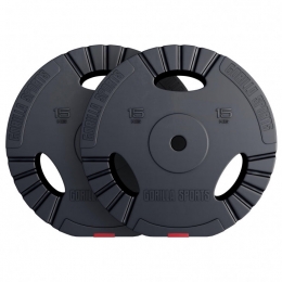 HalterschijvenSet-2x15kg-GripperKunststof-30mm-Handgreep-GorillaSports