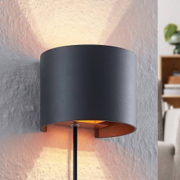 ArcchiowandlampZuzanarondzwartstekker13cm