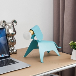 LucandetafellampIdalinahondlichtblauwijzer41cm