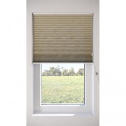 FenstrPlissgordijnPipBeigeLichtdoorlatend