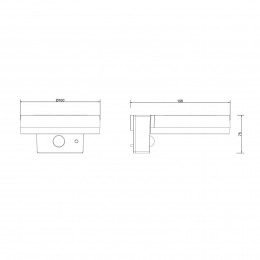 GloboLEDbuitenwandlamp36507zwartsensorkunststof