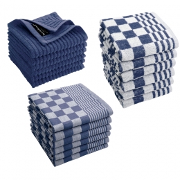 ByrklundKeukensetCleanBlauw-18delig-TheedoekenKeukendoekenVaatdoeken