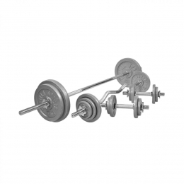 Halterset108kg-Gietijzer-30mm-HaltersmetGewichten-Schroefsluiting-GorillaSports