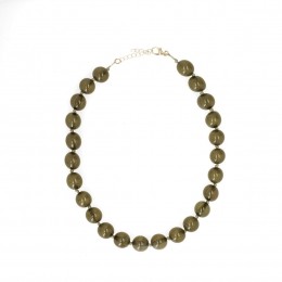 Olijfgroenekralenketting