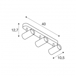 SLVLEDplafondspotNoblo2700Kwitlengte40cm
