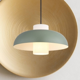 GloboHanglampLowematgroen38cmmetaal