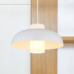 GloboHanglampLowematwit38cmmetaal