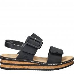 RiekerSandalenDamesZwart