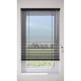 AluminiumJaloezieBentZwart25mm