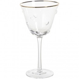 WijnglasHartjesTransparantMetGoudenRand160ml