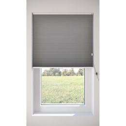 FenstrDubbelPlissgordijnMiaDonkergrijsLichtdoorlatend