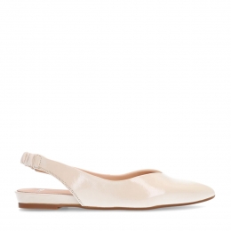 Offwhiteglanzendelerenslingbacks
