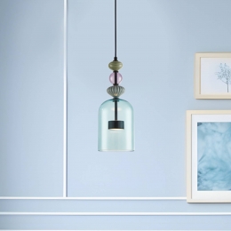 Eko-LightLEDhanglampArtekapglasblauw16cm12W