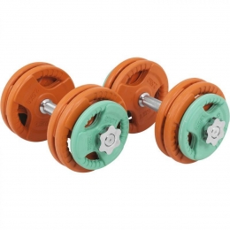 Dumbbellset30kg-2x15kg-GripperGietijzer-RubberCoating-Halterset-30mm-GorillaSports