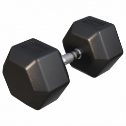 Dumbbell-1x375kg-Gietijzer-Hexagon-Halter-GorillaSports