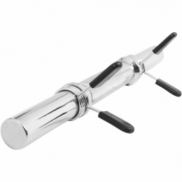 Dumbellstang35cm-30mm-Belastbaartot100kg-Halter-Inclveersluitingen-zilver-GorillaSports