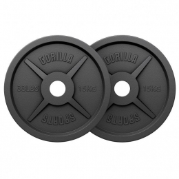 HalterschijvenSet-Bundel-30kg2x15kg-Gietijzer-Zwart-50mm-GorillaSports