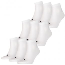 PumaQuarterSokkenWit9-pack-4346