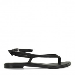 ManfieldXJolielot-Zwartelerensandalen