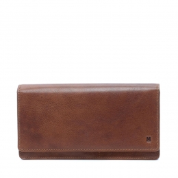 Cognacportemonneevanleer