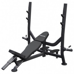 MAXXUSInclinehalterbankPRO-FitnessbankmetRack-Belastbaartot285kg-Zwart-GorillaSports