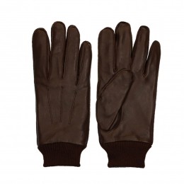 Donkerbruinelerenherenhandschoenen