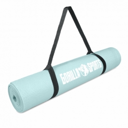 Yogamat-Fitnessmat-PVC-180x60x05-Ijsblauw-GorillaSports