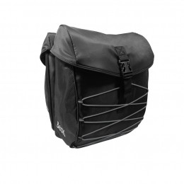 DubbelefietstasStarZwartGrijs36L