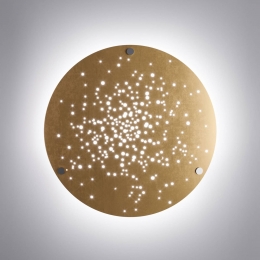 FabbianLensLEDwandlamp60cmbrons