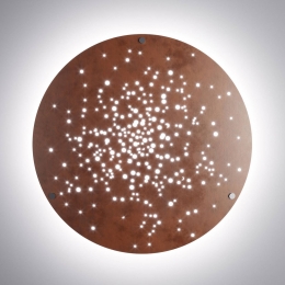 FabbianLensLEDwandlamp90cmroest