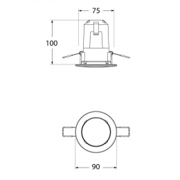 FumagalliLEDdownlightTeresa90GU10CCT35Wzwart