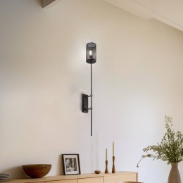 LuminexWandlampWalltitaniumkleurighoogte100cmstaal