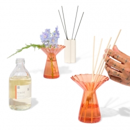 HEMAVaasvoorgeurstokjes57x108cmkeramiekbloemcrmecreme
