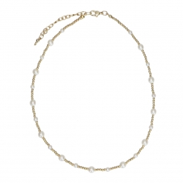 Goudkleurigekralenkettingmetparels