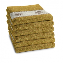 DDDDDKeukendoekBeesGeel-6stuks