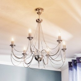 DomiluceKroonluchterRetroinzilver6-lamps75cm