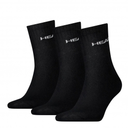 HeadShortCrewSock3-packBlack-35-38